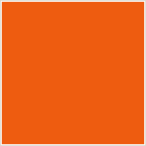 EE5C10 Hex Color Image (CHRISTINE, ORANGE RED)