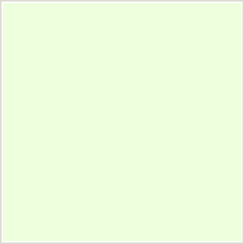 EEFFDE Hex Color Image (GREEN, RICE FLOWER)