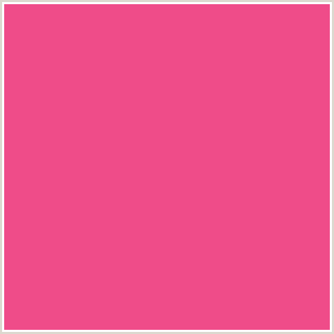 EF4C89 Hex Color Image (FRENCH ROSE, RED)