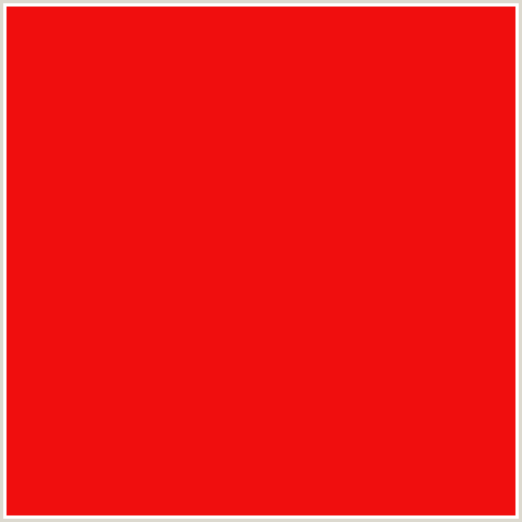 F00E0E Hex Color Image (RED)