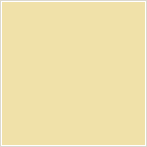 F0E1A9 Hex Color Image (DOUBLE COLONIAL WHITE, ORANGE YELLOW)