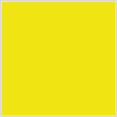 F0E513 Hex Color Image (RIPE LEMON, YELLOW)