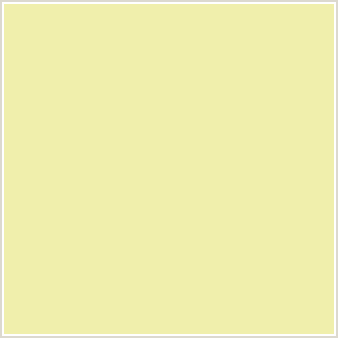 F0EFAC Hex Color Image (DOUBLE COLONIAL WHITE, YELLOW)