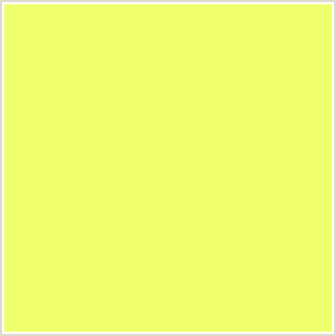 F0FF6E Hex Color Image (LASER LEMON, YELLOW GREEN)