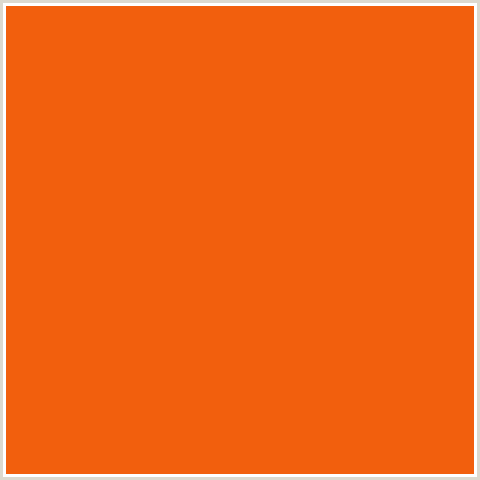 F25F0D Hex Color Image (CHRISTINE, ORANGE RED)