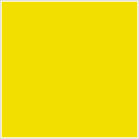 F2DF00 Hex Color Image (TURBO, YELLOW)