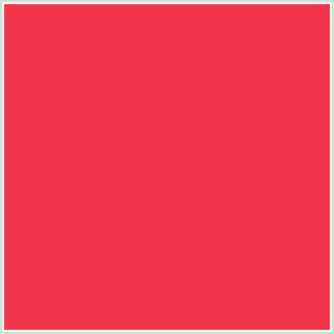 F3354C Hex Color Image (AMARANTH, RED)