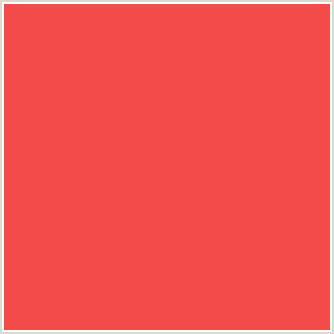 F34A4A Hex Color Image (CARNATION, RED)