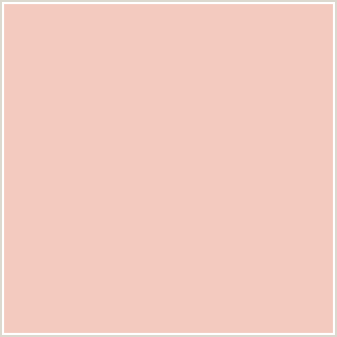 F3CABF Hex Color Image (MANDYS PINK, RED ORANGE)