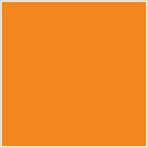 F4871F Hex Color Image (CARROT ORANGE, ORANGE RED)