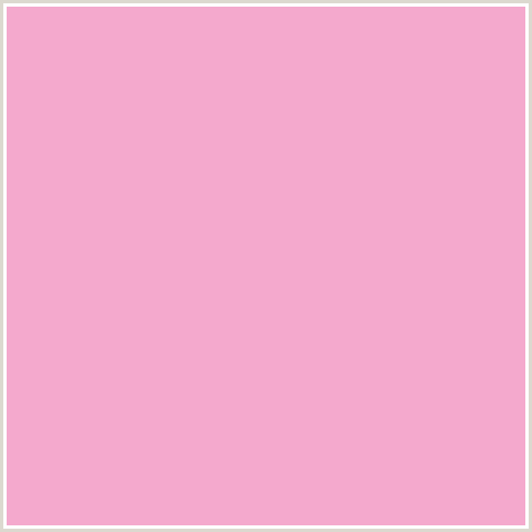 F4A9CD Hex Color Image (DEEP PINK, FUCHSIA, FUSCHIA, HOT PINK, ILLUSION, MAGENTA)