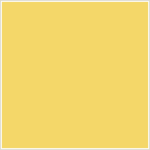 F4D769 Hex Color Image (CREAM CAN, ORANGE YELLOW)