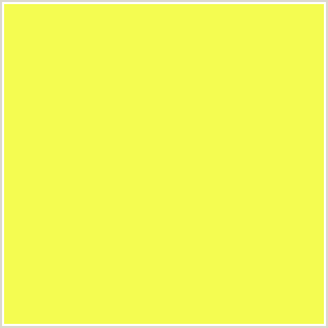 F4FC51 Hex Color Image (CANARY, YELLOW GREEN)