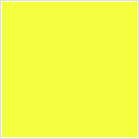 F4FF3F Hex Color Image (GOLDEN FIZZ, YELLOW GREEN)