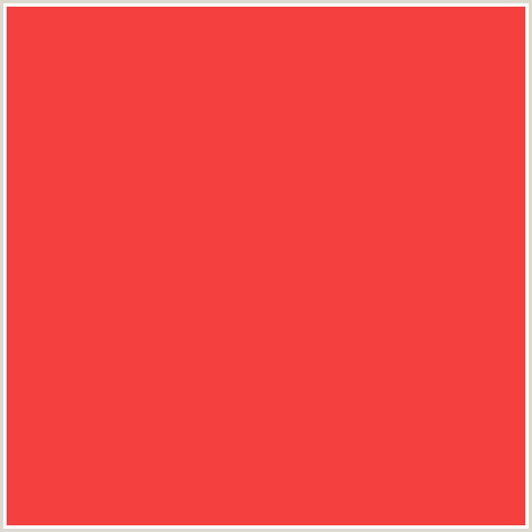 F54040 Hex Color Image (RED, SUNSET ORANGE)