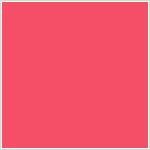 F54E67 Hex Color Image (CARNATION, RED)
