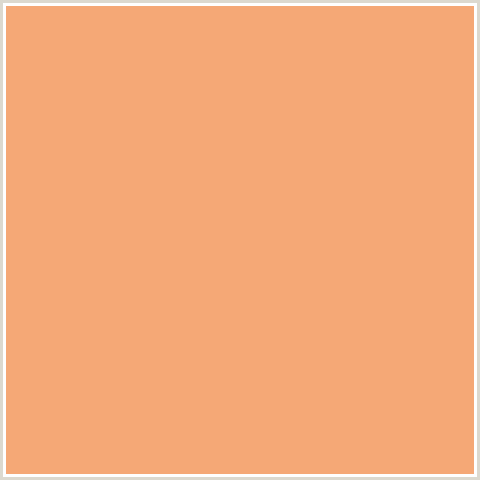 F5A876 Hex Color Image (ORANGE RED, RAJAH)