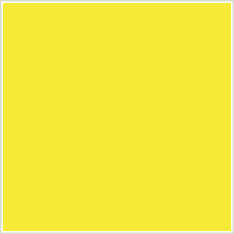 F5EB36 Hex Color Image (LEMON, STARSHIP, YELLOW)