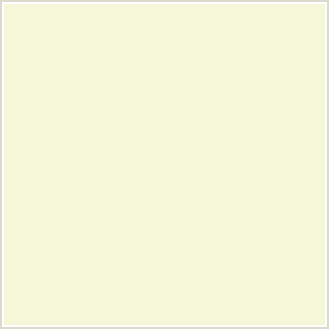 F5F7D9 Hex Color Image (COCONUT CREAM, YELLOW GREEN)