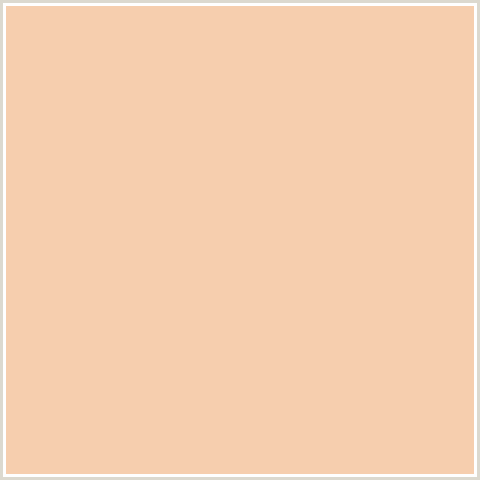 F6CEAE Hex Color Image (MAIZE, ORANGE RED, PEACH)