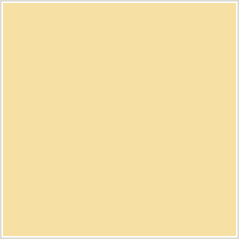 F6E0A4 Hex Color Image (SANDWISP, YELLOW ORANGE)