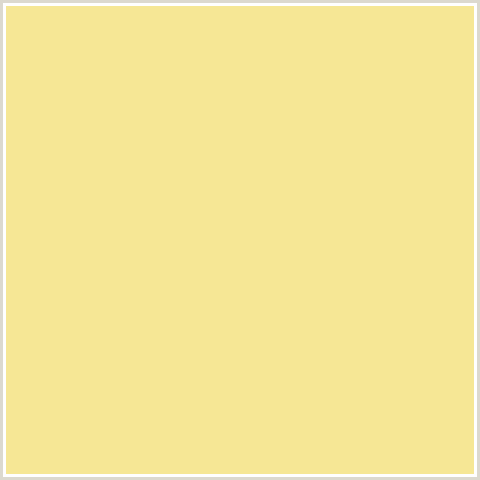 F6E795 Hex Color Image (MARZIPAN, YELLOW)