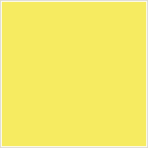 F6EB61 Hex Color Image (PORTICA, YELLOW)