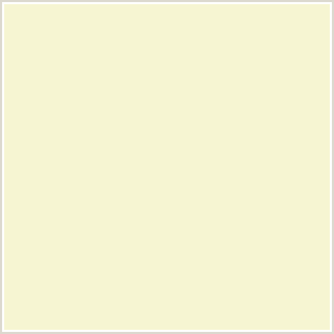 F6F5D2 Hex Color Image (COCONUT CREAM, YELLOW)