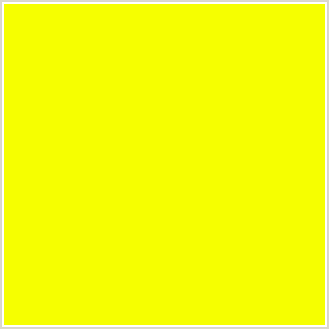 F6FF00 Hex Color Image (YELLOW, YELLOW GREEN)