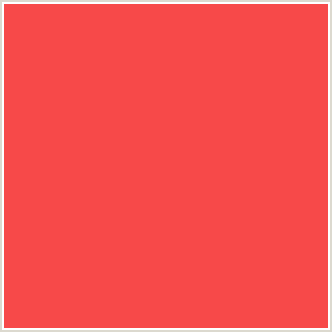 F74949 Hex Color Image (RED, SUNSET ORANGE)