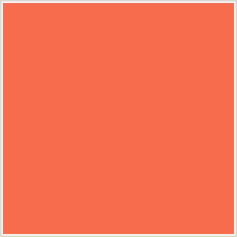 F76C4D Hex Color Image (CARNATION, RED ORANGE)