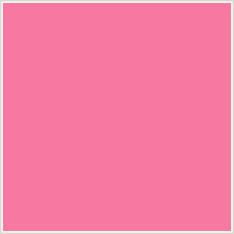 F778A1 Hex Color Image (RED, SALMON, TICKLE ME PINK)