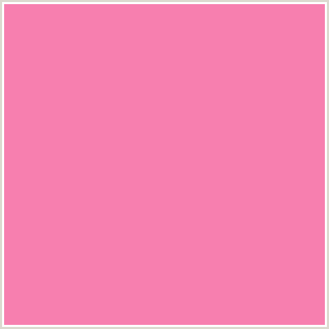 F77FAF Hex Color Image (PERSIAN PINK, RED, SALMON)
