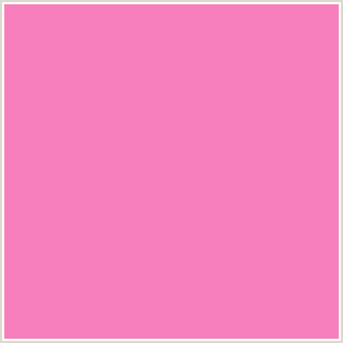 F77FBE Hex Color Image (DEEP PINK, FUCHSIA, FUSCHIA, HOT PINK, MAGENTA, PERSIAN PINK)