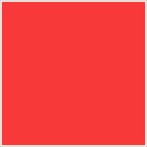 F83939 Hex Color Image (RED, RED ORANGE)