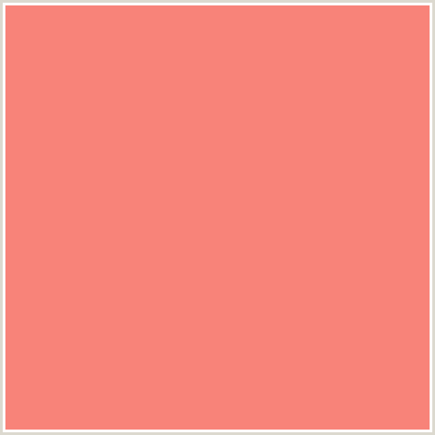 F88379 Hex Color Image (FROLY, RED, SALMON)