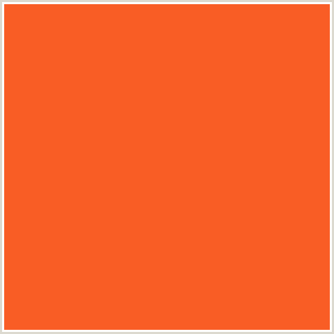 F95D25 Hex Color Image (ORANGE, RED ORANGE)