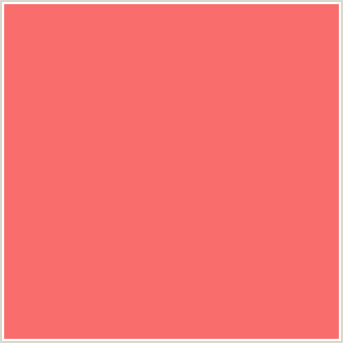F96D6D Hex Color Image (CARNATION, RED, SALMON)