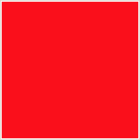 FA0F1B Hex Color Image (RED, TORCH RED)