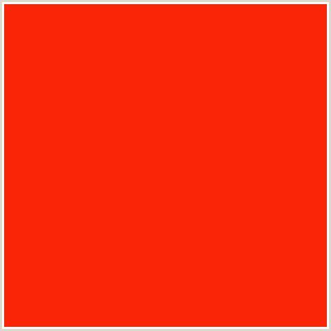 FA2507 Hex Color Image (RED, SCARLET)
