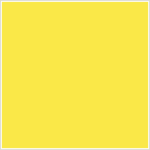 FAE848 Hex Color Image (GORSE, LEMON, YELLOW)