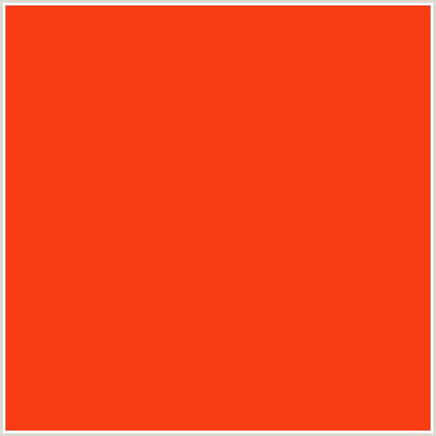 FB3D17 Hex Color Image (POMEGRANATE, RED ORANGE)