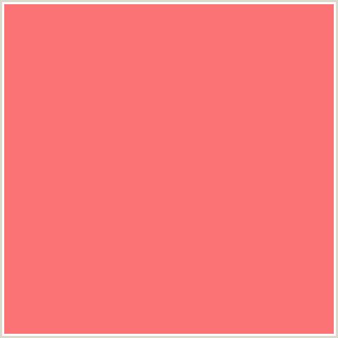 FB7374 Hex Color Image (BRINK PINK, RED, SALMON)