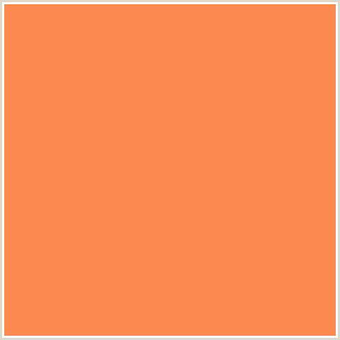 FB8950 Hex Color Image (CORAL, ORANGE RED)