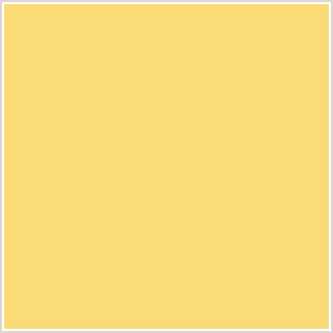 FBDA78 Hex Color Image (MARIGOLD YELLOW, ORANGE YELLOW)