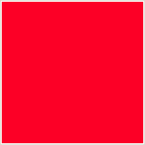 FC0026 Hex Color Image (RED, TORCH RED)