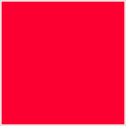 FC0032 Hex Color Image (RED, TORCH RED)