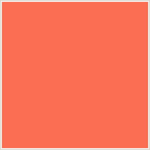FC6E51 Hex Color Image (PERSIMMON, RED ORANGE)