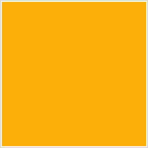 FDAF09 Hex Color Image (YELLOW ORANGE, YELLOW SEA)