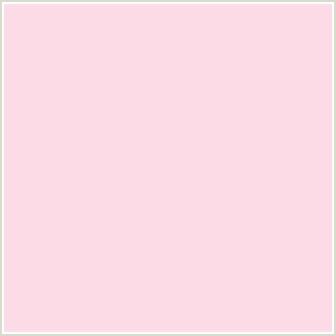 FDDBE6 Hex Color Image (PIG PINK, RED)